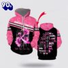 Custom Name Breast Cancer Hope For A Cure All Over Print Hoodie