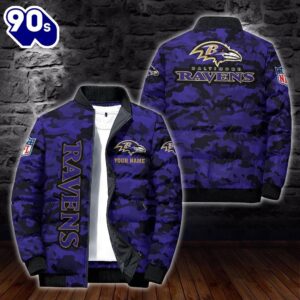 Custom Name Camo Baltimore Ravens…