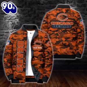 Custom Name Camo Chicago Bears…