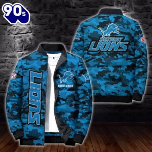 Custom Name Camo Detroit Lions…