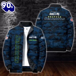 Custom Name Camo Seattle Seahawks…