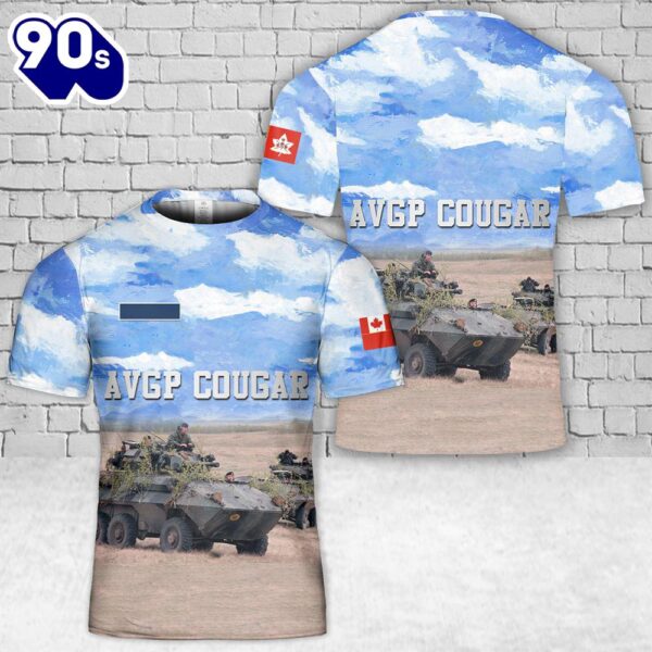 Custom Name Canadian Army AVGP Cougar T-Shirt 3D