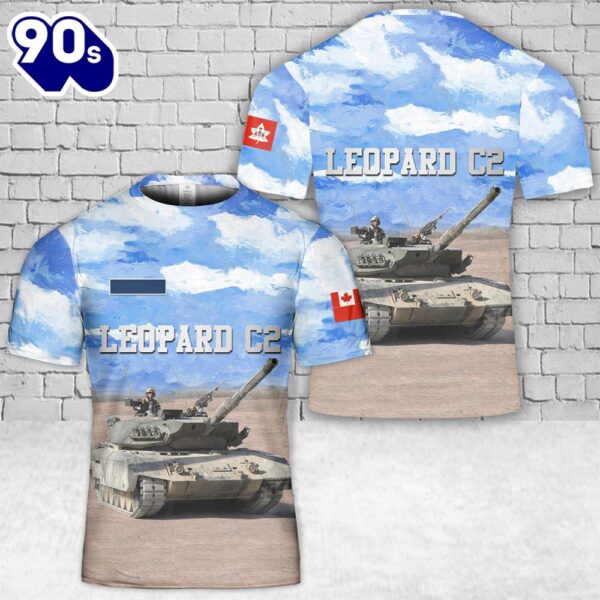 Custom Name Canadian Army Leopard C2 T-Shirt 3D