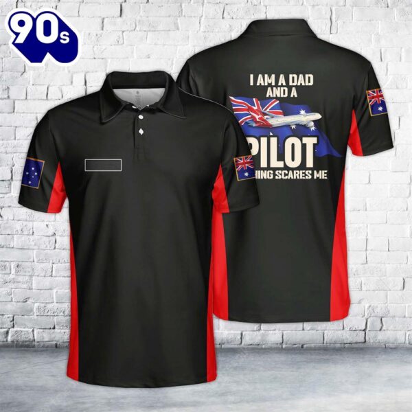 Custom Name Father’s Day, Qantas Boeing 787-9 Dreamliner Polo Shirt – Veteran Polo Shirt