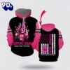 Custom Name Gnomes Support Squad Pink Breast Cancer All Over Print Hoodie