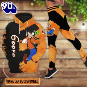 Custom Name Goofy Pattern Hoodie And Leggings Set