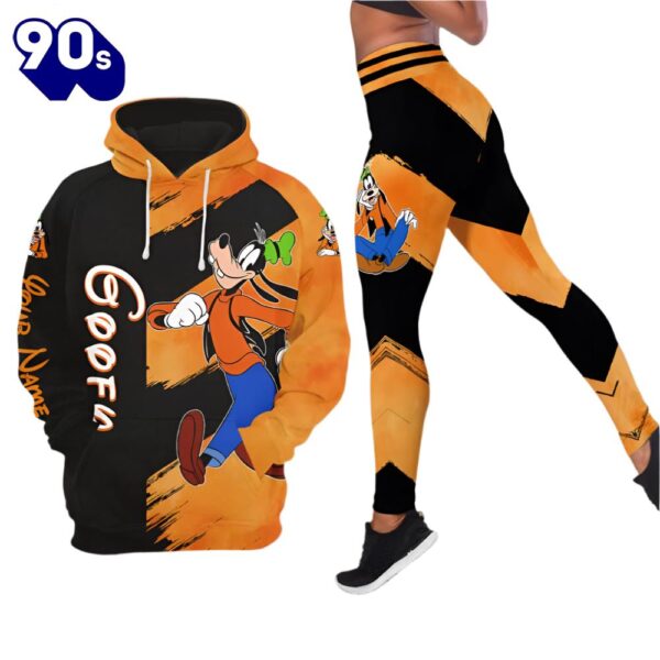 Custom Name Goofy Pattern Hoodie And Leggings Set