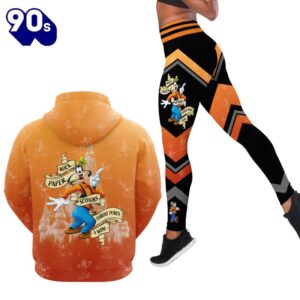 Custom Name Goofy Rock Paper Hoodie And Leggings Set