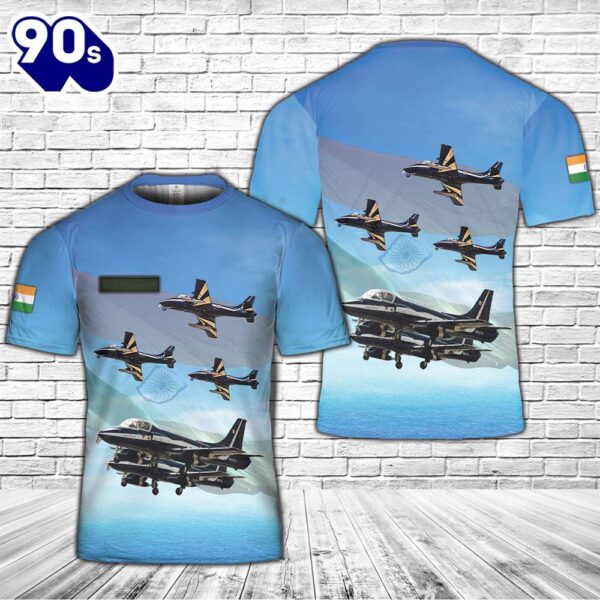 Custom Name Indian Navy Sagar Pawan Aerobatic flight demonstration team T-Shirt 3D