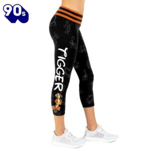 Custom Name Just A Girl Tigger Hoodie And Capris Leggings Set