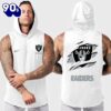 Custom Name Las Vegas Raiders Men Workout Hooded Tank Top