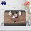 Custom name Mickey Leather Handbag