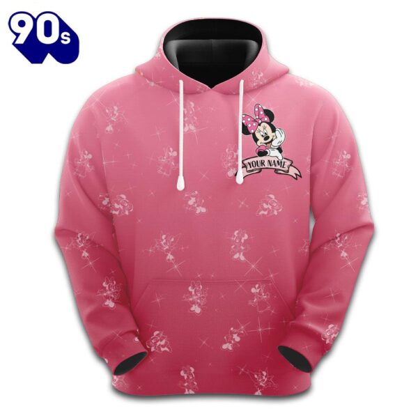 Custom Name Minnie Mouse Rock Paper Hoodie And Leggings Set