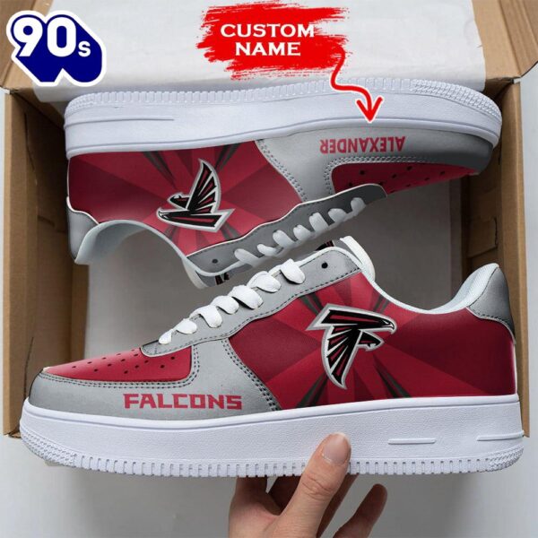 Custom Name NFL Atlanta Falcons Custom Air Force 1 Shoes For Fans