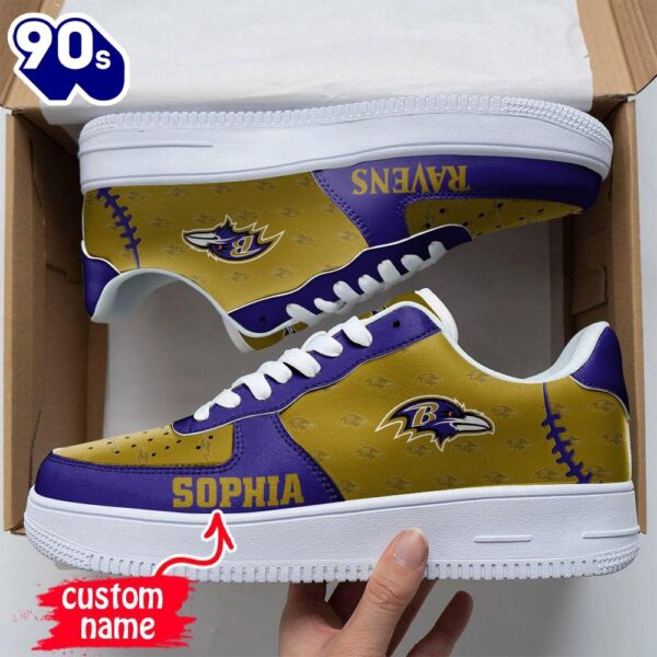 Custom Name NFL Baltimore Ravens Air Force 1