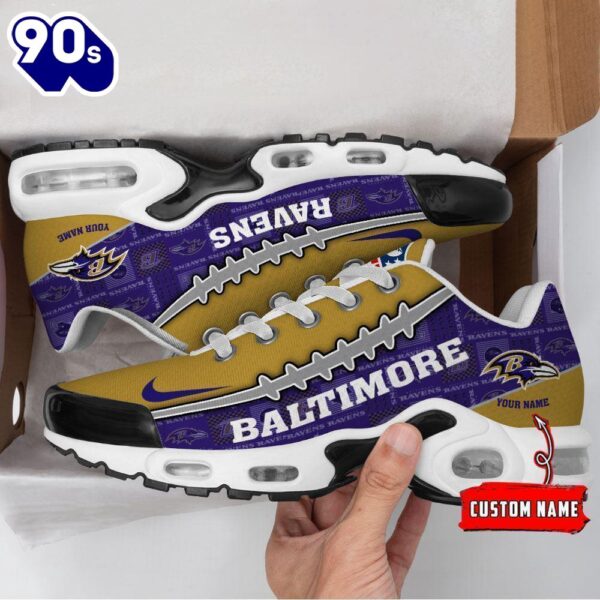 Custom Name NFL Baltimore Ravens NK TN Shoes