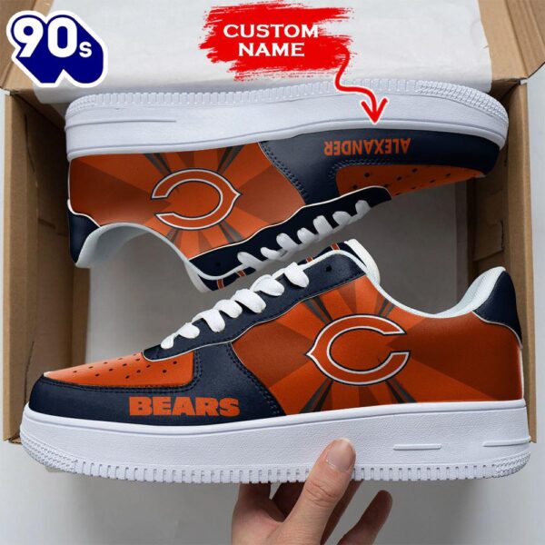 Custom Name NFL Chicago Bears Custom Air Force 1 Shoes For Fans