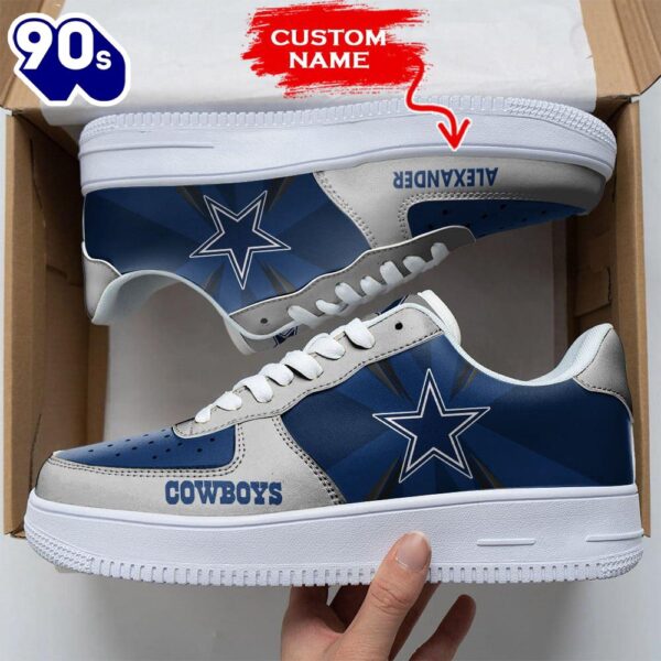 Custom Name NFL Dallas Cowboys Custom Air Force 1 Shoes For Fans