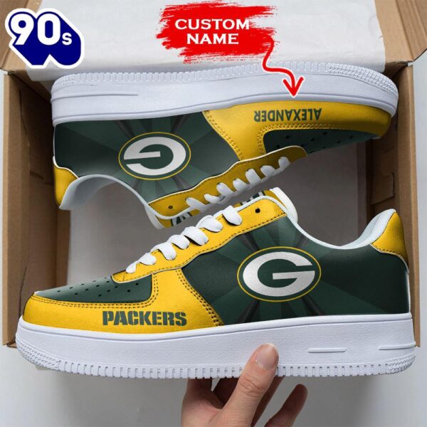 Custom Name NFL Green Bay Packers Custom Air Force 1 Shoes For Fans