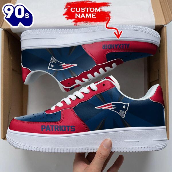 Custom Name NFL New England Patriots Custom Air Force 1 Shoes For Fans