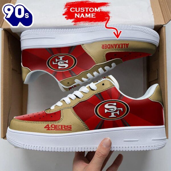 Custom Name NFL San Francisco 49ers Custom Air Force 1 Shoes For Fans