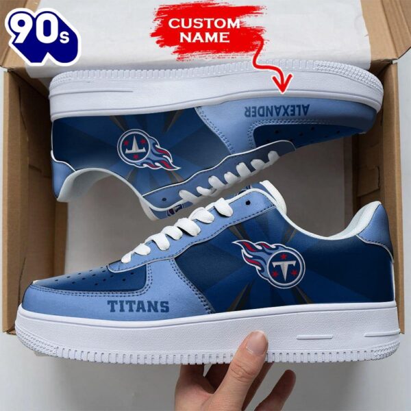 Custom Name NFL Tennessee Titans Custom Air Force 1 Shoes For Fans