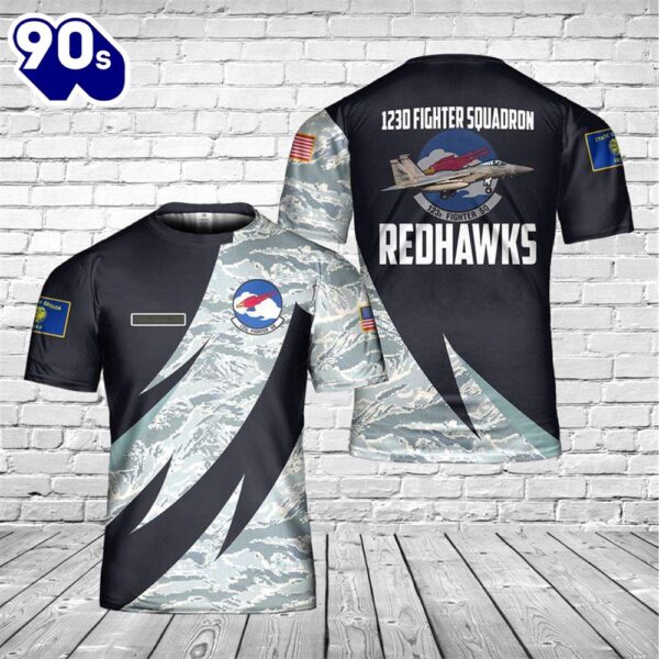 Custom Name Oregon Air National Guard 123d Fighter Squadron McDonnell Douglas F-15C Eagle 3D T-shirt , Veteran Shirt