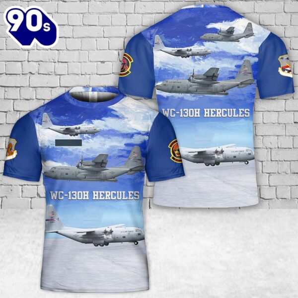 Custom Name Puerto Rico Air National Guard 198th Airlift Squadron WC-130H Hercules T-Shirt 3D 2 , Veteran Shirt