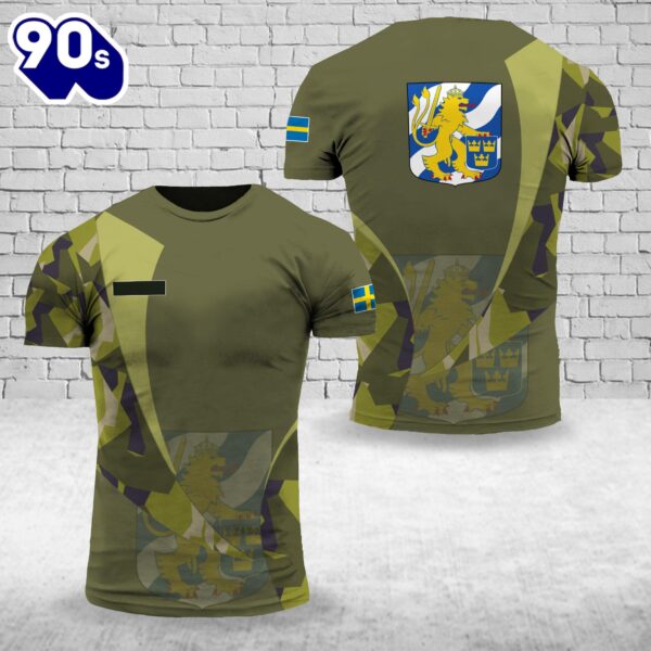 Custom Name Sweden Gothenburg T-Shirt 3D , Veteran Shirt