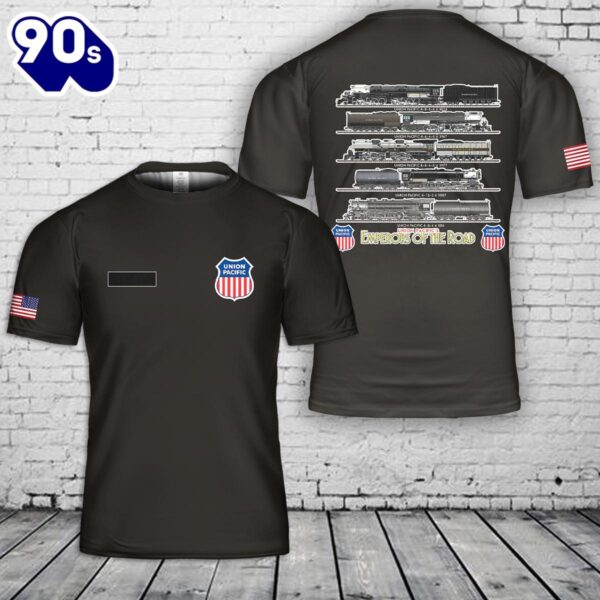 Custom Name Union Pacific Steam Locomotives Emperors Of The Road T-Shirt 3D , Veteran Shirt