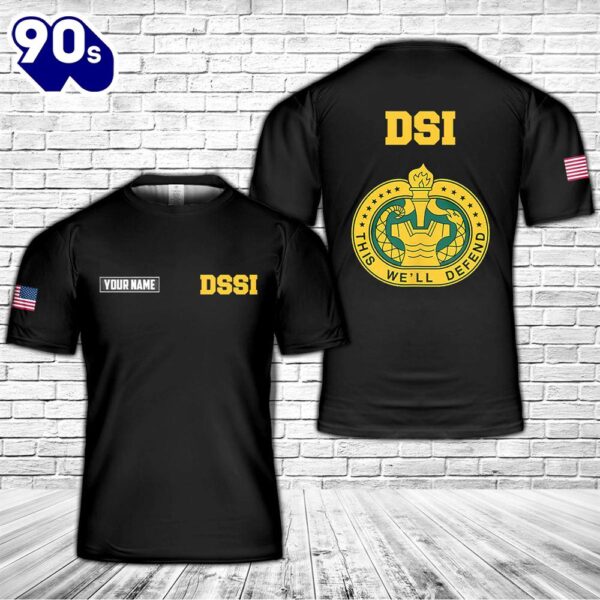 Custom Name US Army Drill Sergeant Identification Badge 3D T-Shirt