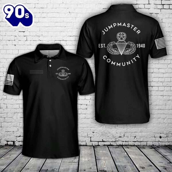 Custom Name US Army Jumpmaster Community Polo Shirt – Veteran Polo Shirt