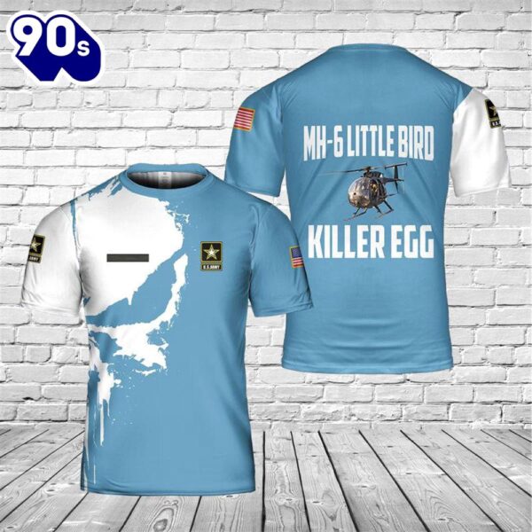 Custom Name US Army MH-6 Little Bird 3D T-shirt