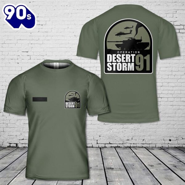 Custom Name US Army Operation Desert Storm 1991 T-Shirt 3D