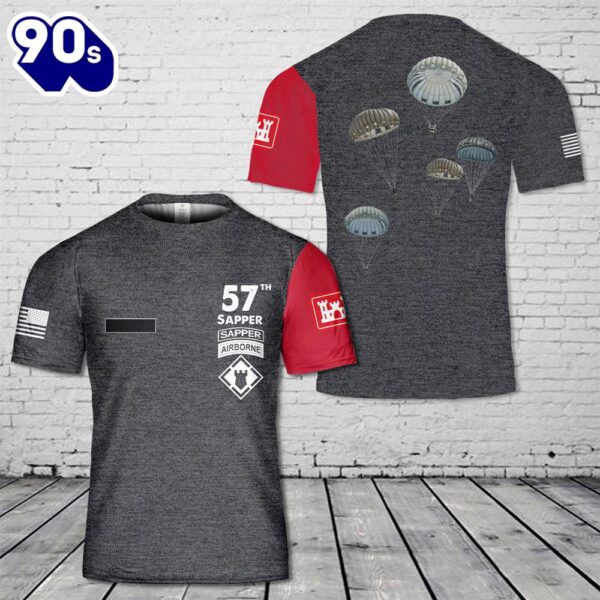 Custom Name US Army Paratroopers With 27th Engineer Battalion ‘Tiger Battalion’, T-Shirt 3D