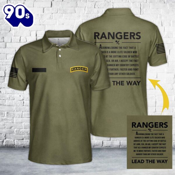 Custom Name US Army Rangers Polo Shirt – Veteran Polo Shirt