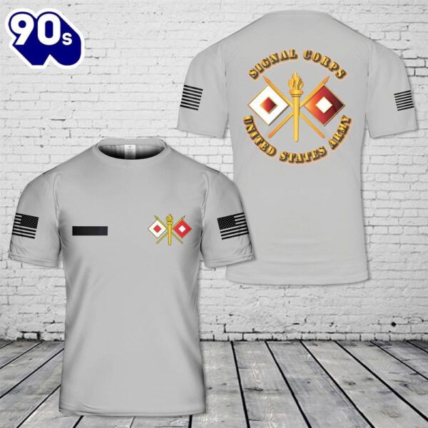 Custom Name US Army Signal Corps Branch T-Shirt 3D