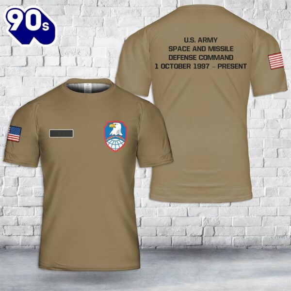 Custom Name US Army Space and Missile Defense Command (USASMDC) T-Shirt 3D