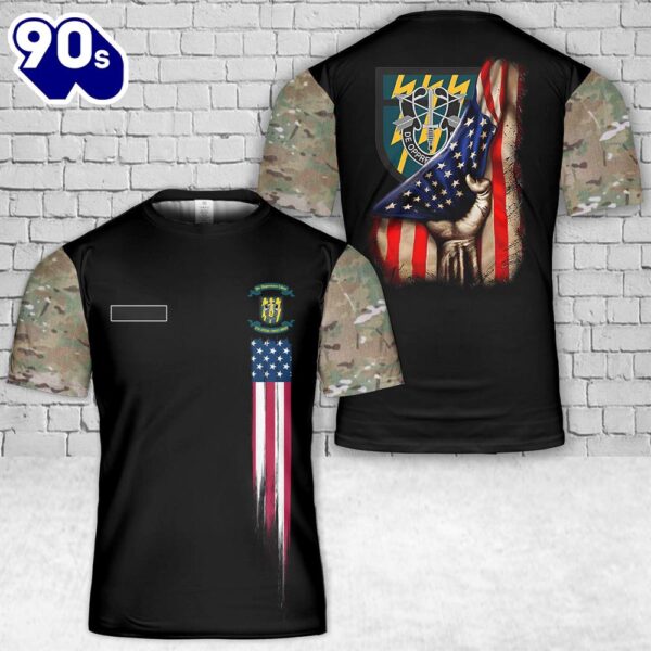 Custom Name US Army Special 12th Special Forces Group (12th SFG)(A)) T-Shirt 3D