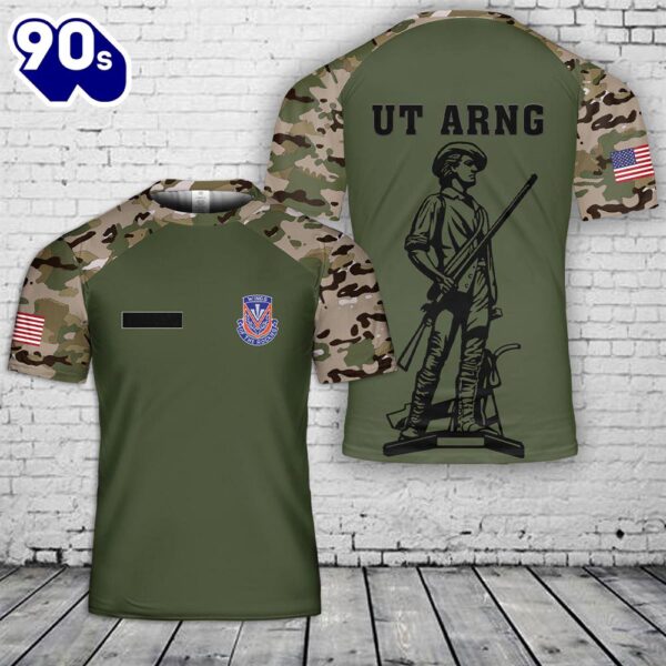 Custom Name US Army Utah Army National Guard 211th Aviation Regiment T-Shirt 3D