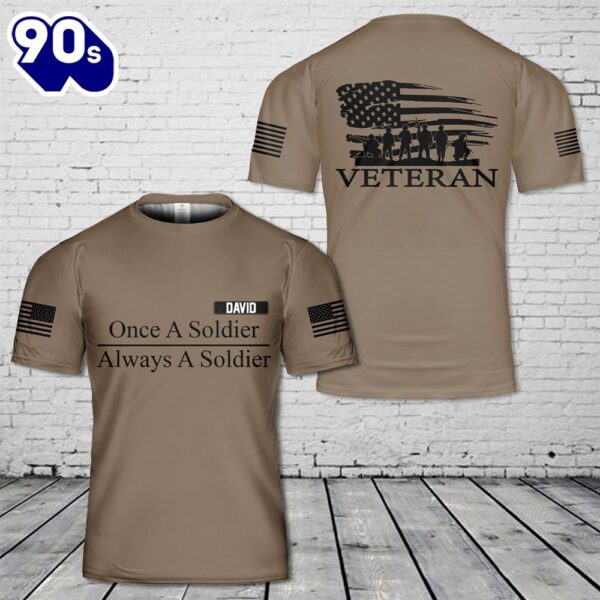 Custom Name US Army Veteran 3D T-Shirt