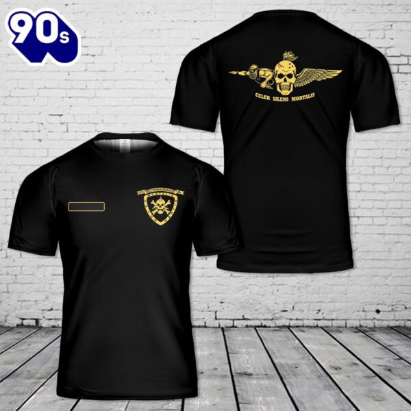 Custom Name US Marine Corps 3rd Recon Battalion T-Shirt 3D , Veteran Shirt