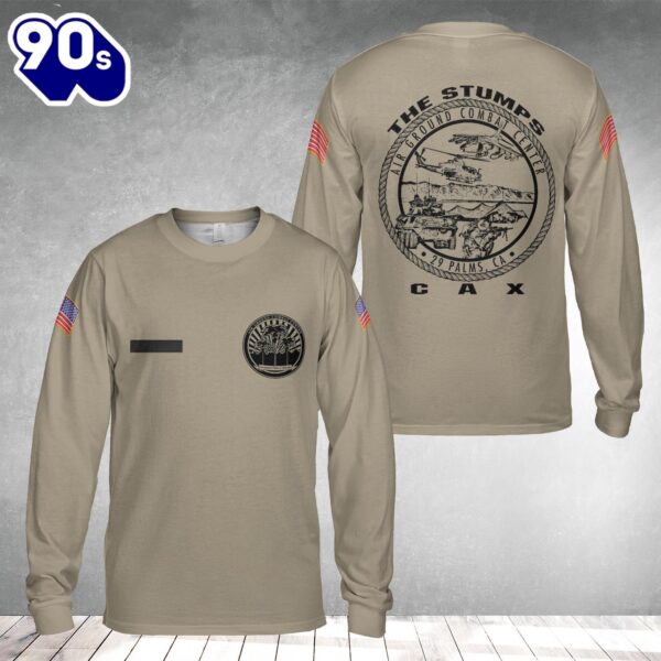 Custom Name US Marine Corps CAX – Combined Arms Exercise 29 Palms, CA AOP Long Sleeve Shirt , Veteran Shirt