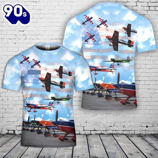 Custom Name USA Advanced Aerobatic Team T-Shirt 3D , Veteran Shirt