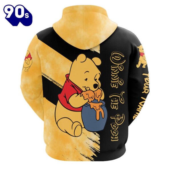 Custom Name Winnie The Pooh Themed Hoodie And Leggings Set