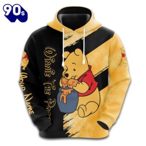 Custom Name Winnie The Pooh Themed Hoodie And Leggings Set