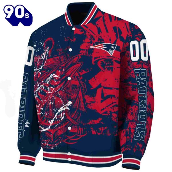 Custom New England Patriots Fishing Art Blue Jacket