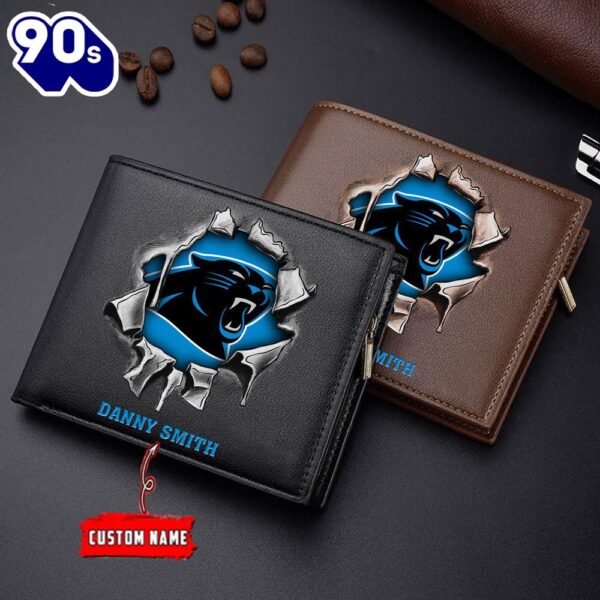 Custom NFL Carolina Panthers Wallet Gift For Fans Men