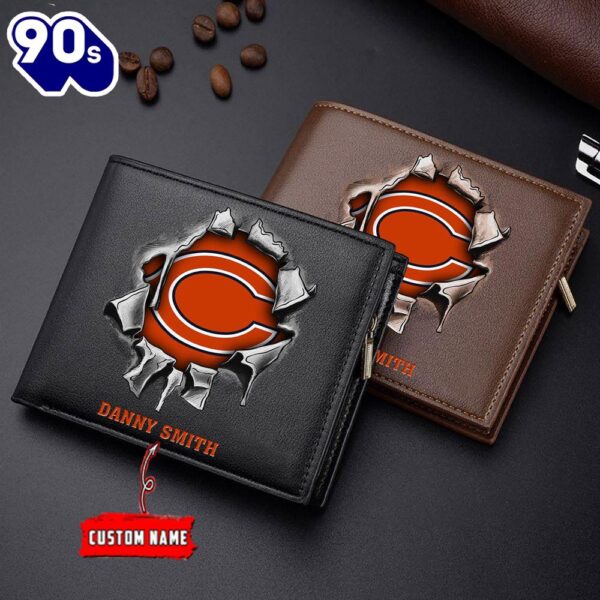 Custom NFL Chicago Bears Wallet Gift For Fans Men