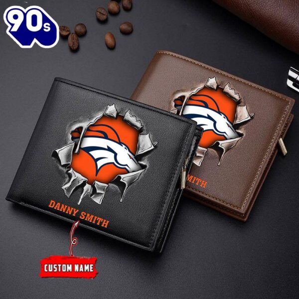 Custom NFL Denver Broncos Wallet Gift For Fans Men